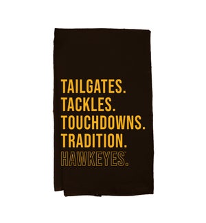 Tailgates Tackles Iowa Towel